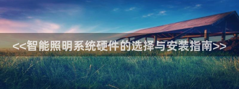 千亿国际唯一平台是什么：<<智能照明系统硬件的选择与安装指南>>