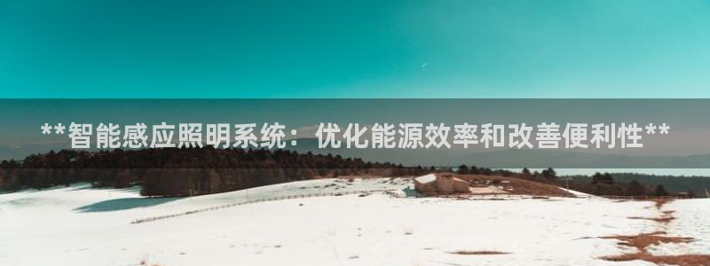 千亿国际游戏千亿官网:**智能感应照明系统:优化能源效率和改善便利性**