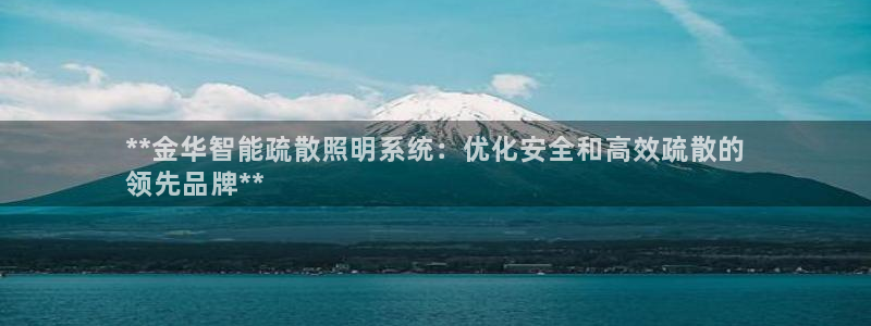 千亿国际欧阳文昊怎么样了:**金华智能疏散照明系统:优化安全和高效疏散的
领先品牌**