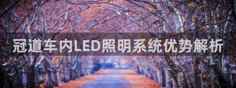 千亿国际唯一平台是什么:冠道车内LED照明系统优势解析